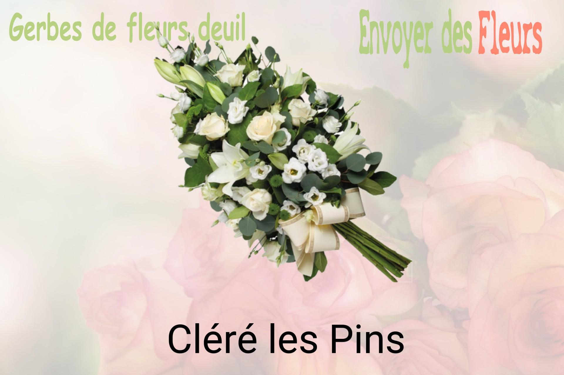 Gerbe de fleurs de deuil livrée à Cléré-les-Pins